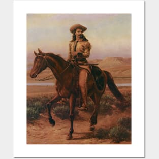 Portrait of Buffalo Bill on Charlie by William Cary Posters and Art